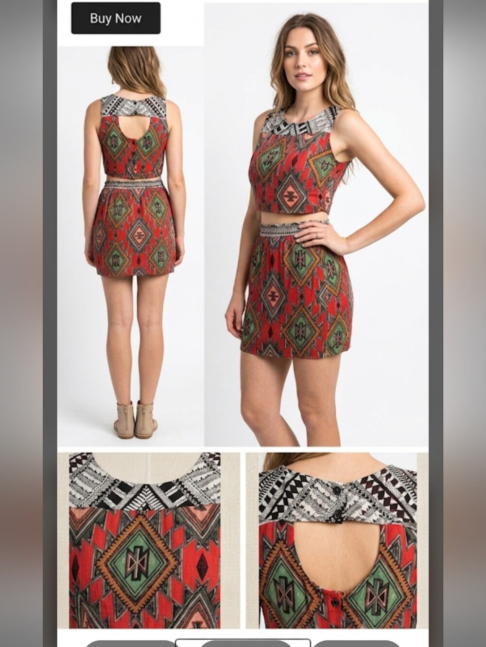 ANGIE two piece outfit, Aztec dress